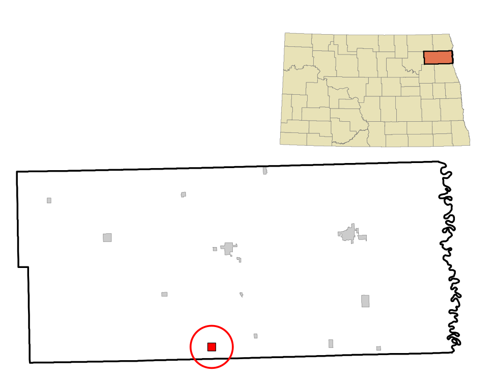 Locator map of Fordville