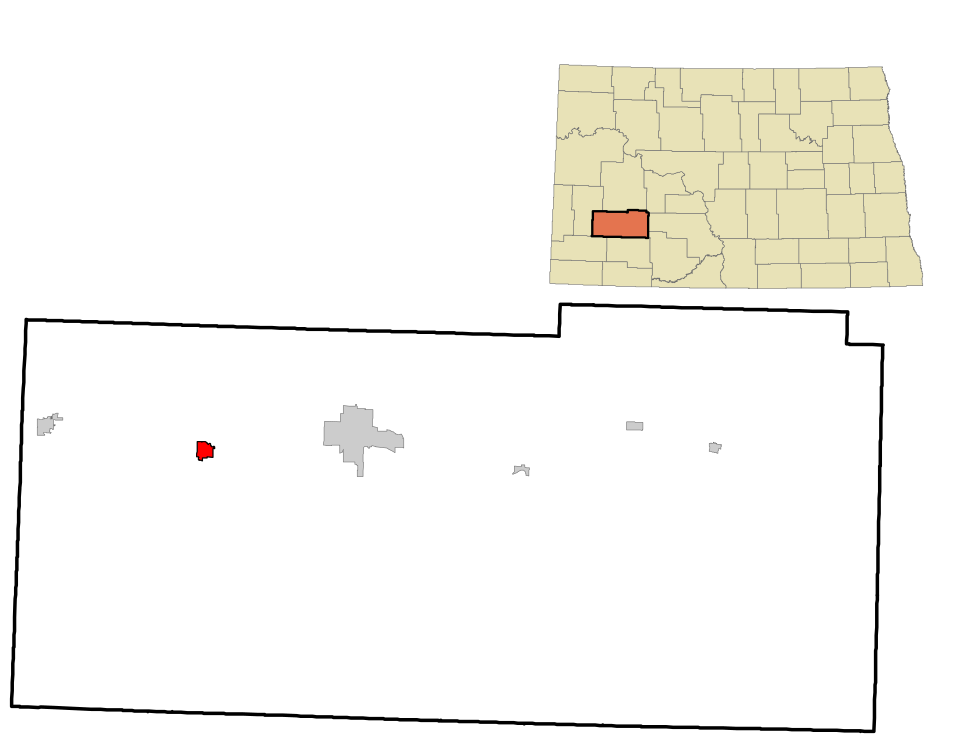 Locator map of South Heart