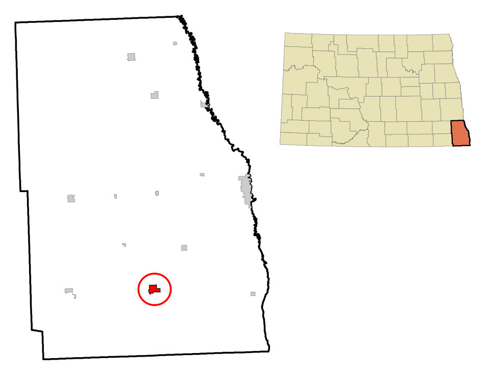 Locator map of Hankinson