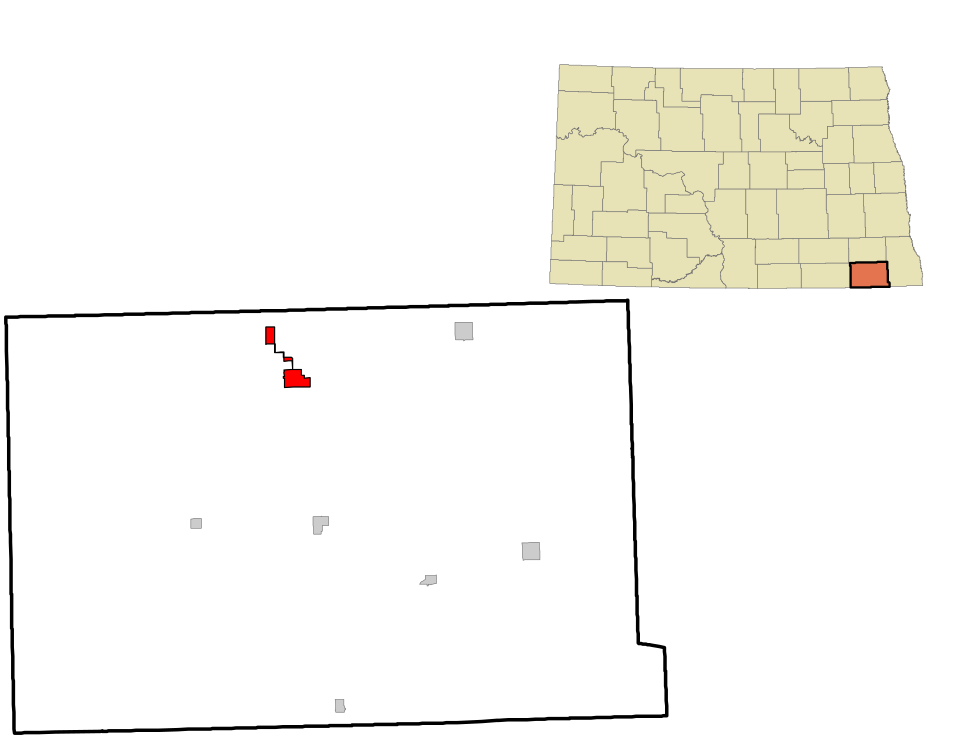 Locator map of Gwinner
