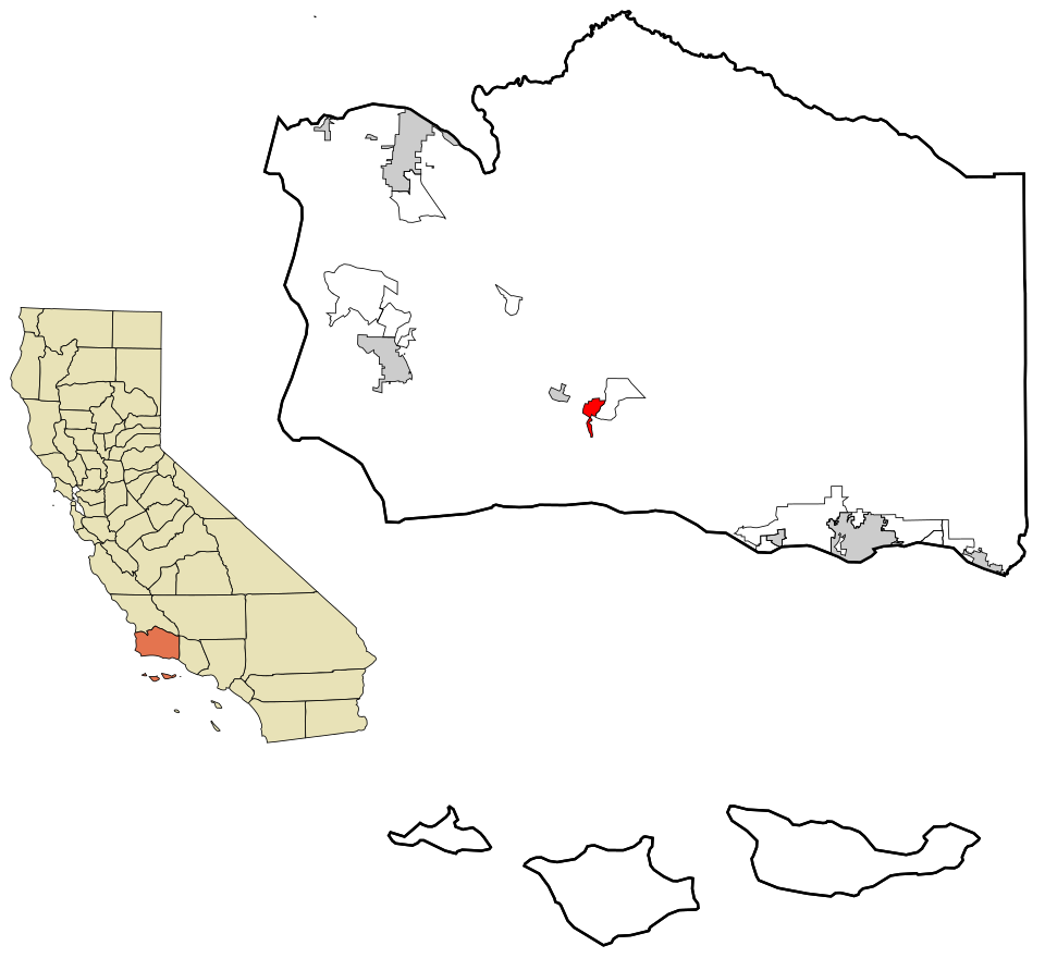 Locator map of Solvang