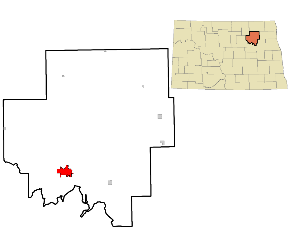 Locator map of Devils Lake