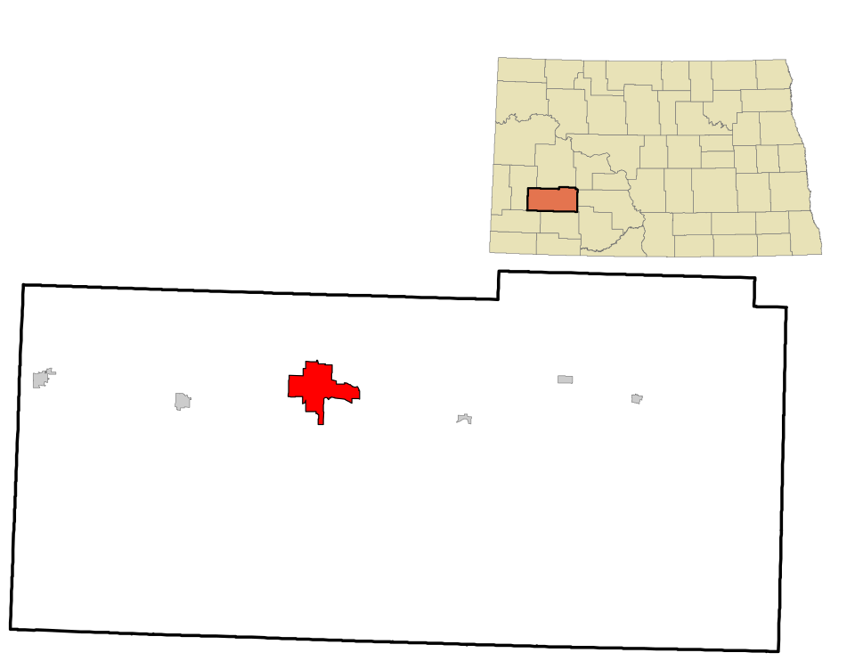 Locator map of Dickinson