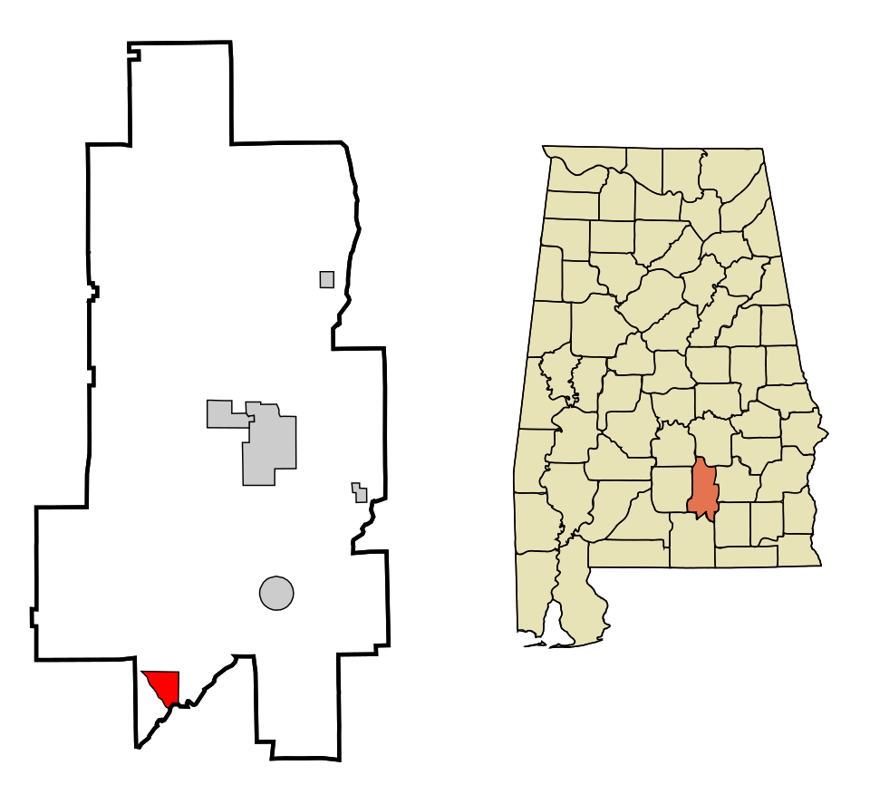 Locator map of Dozier