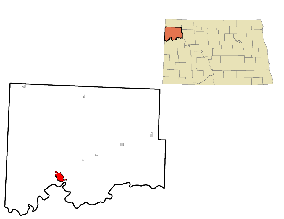 Locator map of Williston