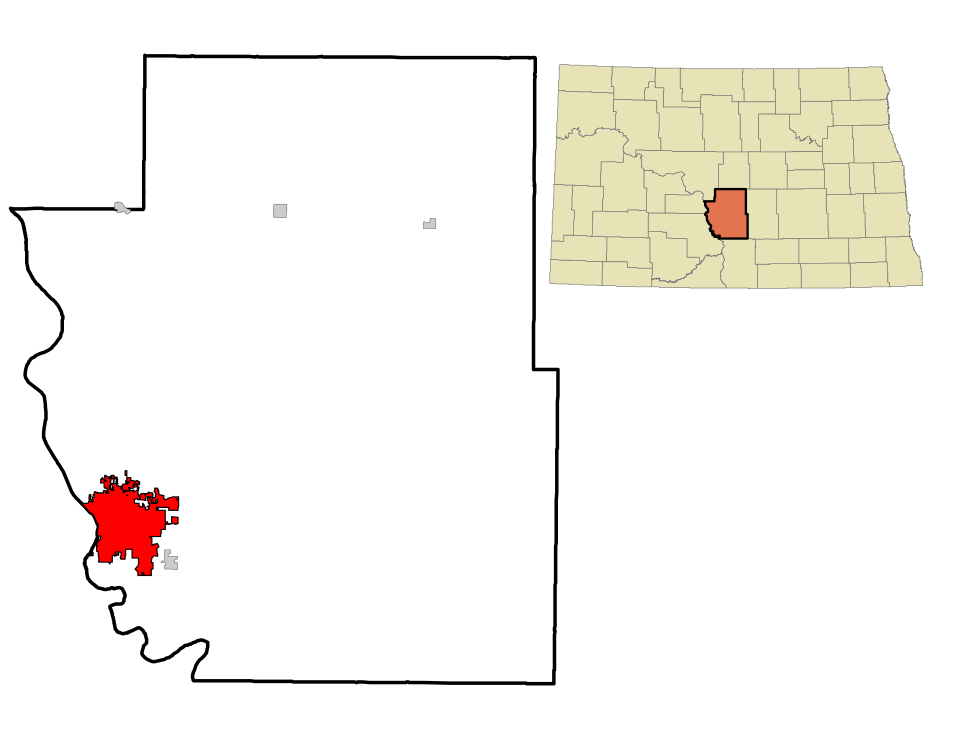 Locator map of Bismarck