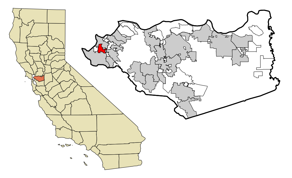 Locator map of San Pablo