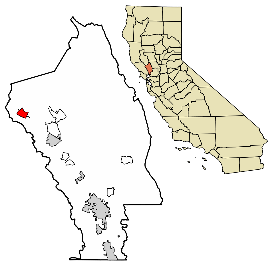 Locator map of Calistoga