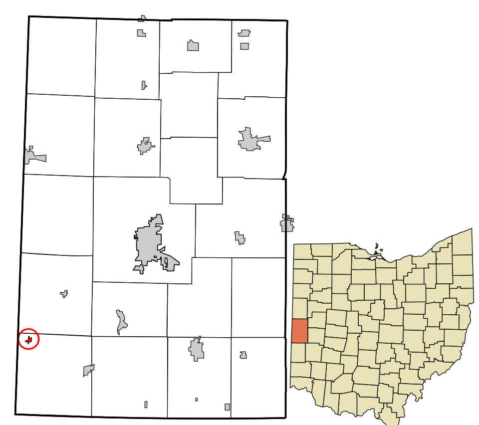 Locator map of Hollansburg