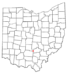 Locator map of Laurelville