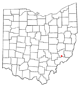 Locator map of Macksburg