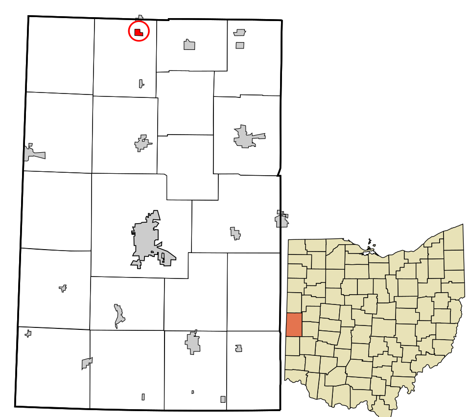 Locator map of New Weston