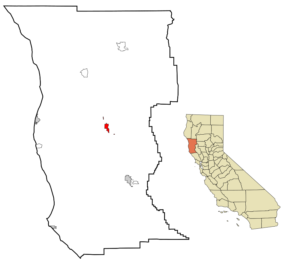 Locator map of Willits