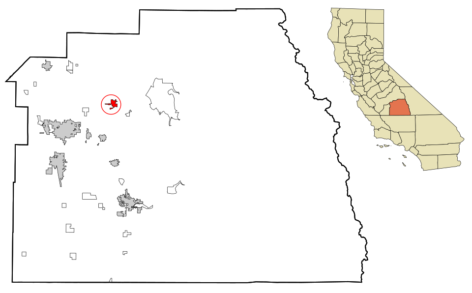 Locator map of Woodlake