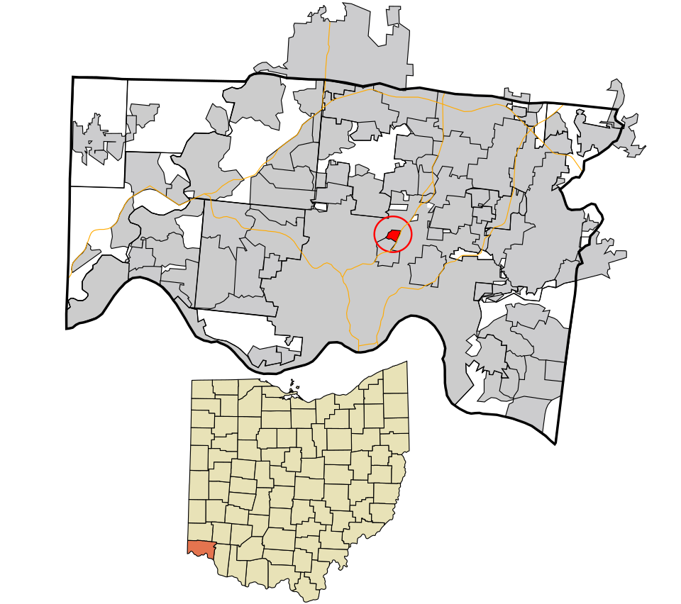 Locator map of Elmwood Place