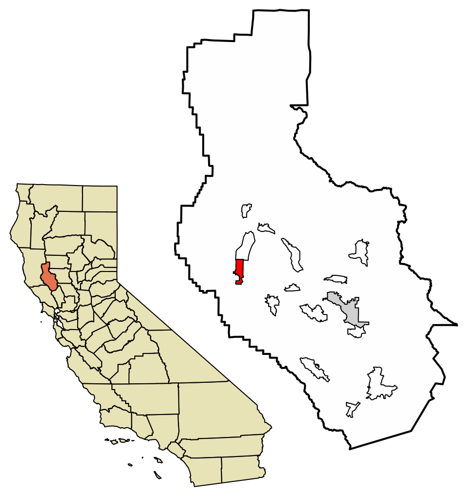 Locator map of Lakeport