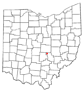 Locator map of Thornville