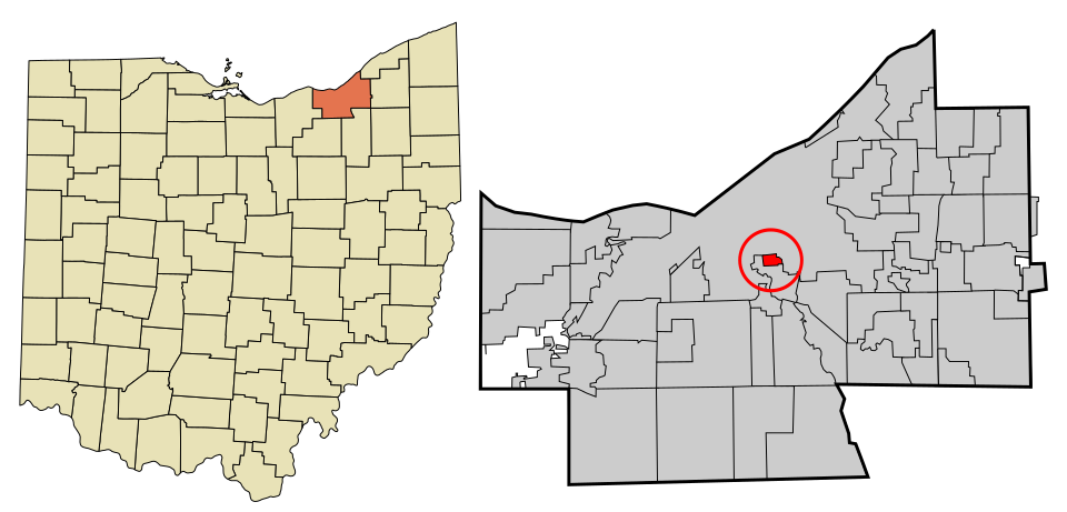 Locator map of Newburgh Heights