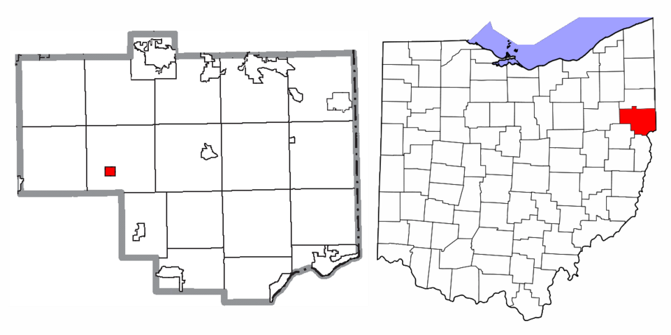 Locator map of Hanoverton