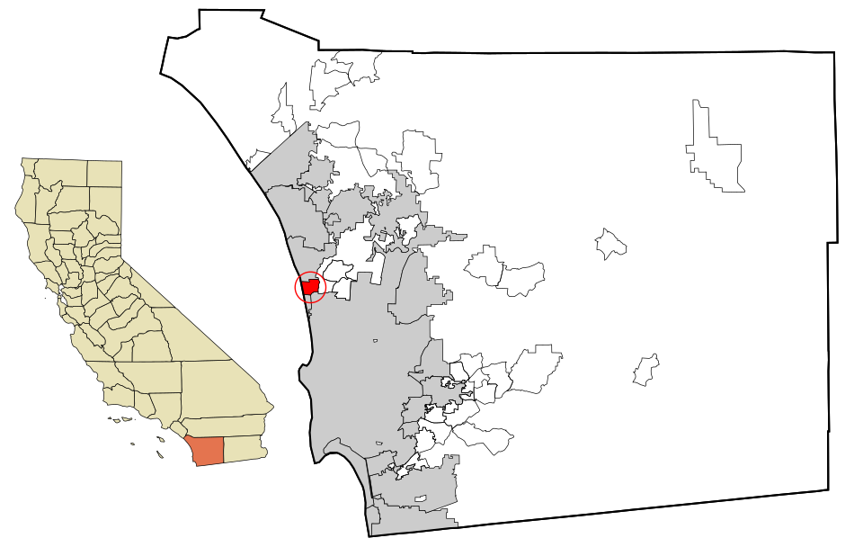 Locator map of Solana Beach