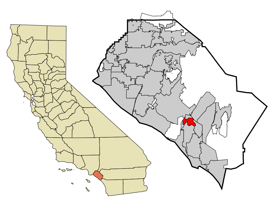 Locator map of Laguna Woods