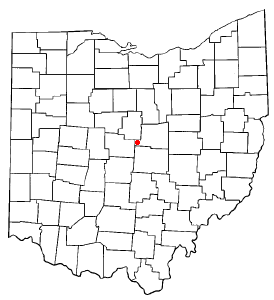 Locator map of Centerburg