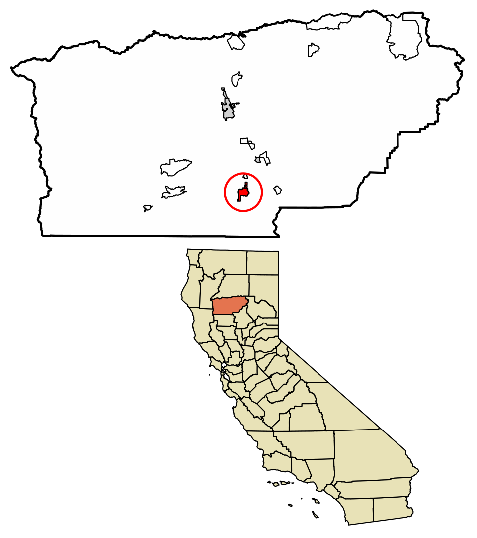 Locator map of Corning