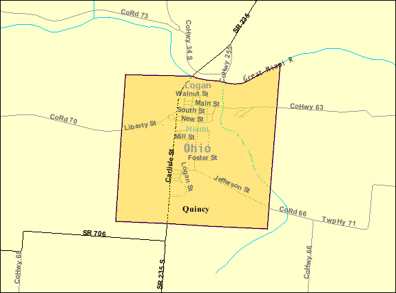 Locator map of Quincy