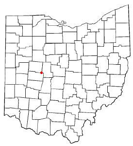 Locator map of North Lewisburg