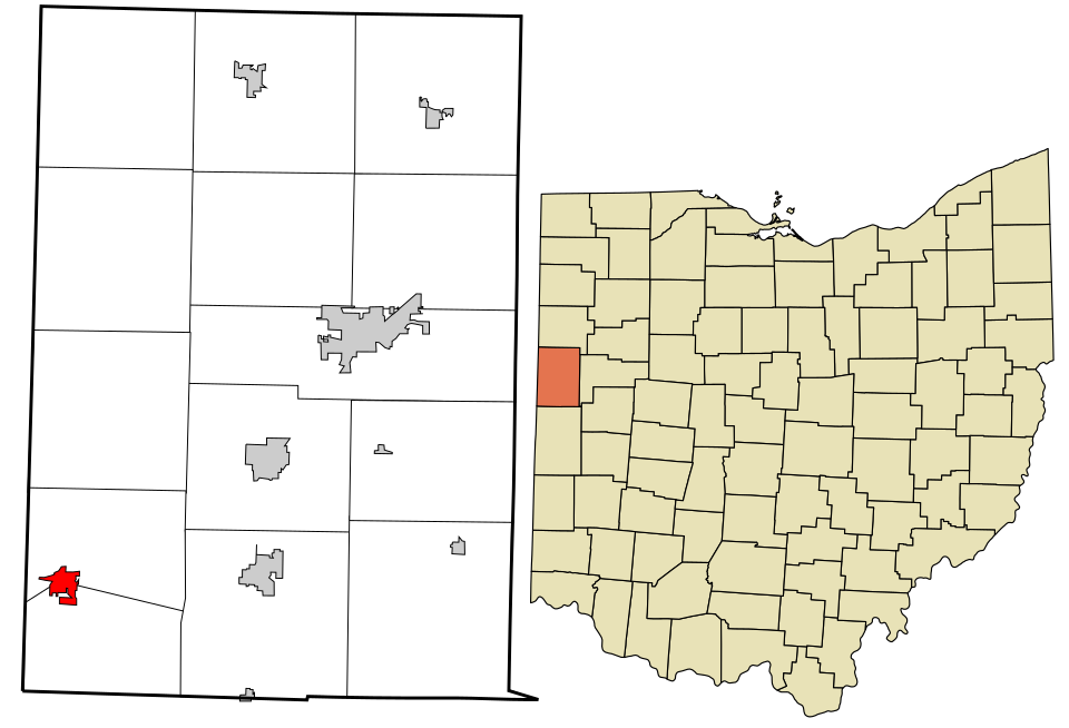 Locator map of Fort Recovery