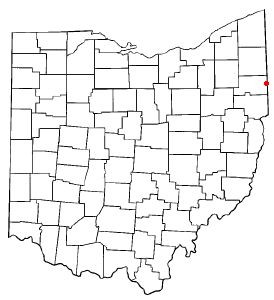 Locator map of Lowellville