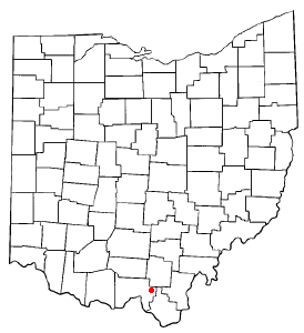 Locator map of South Webster