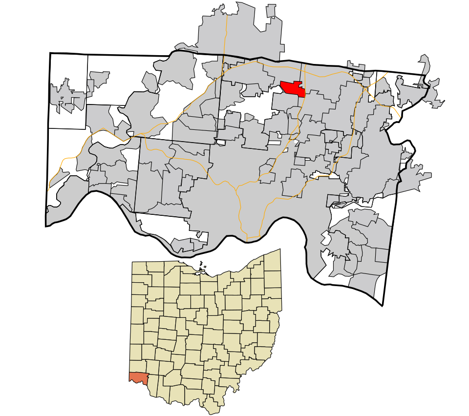 Locator map of Glendale
