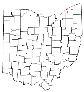 Locator map of Mentor-on-the-Lake