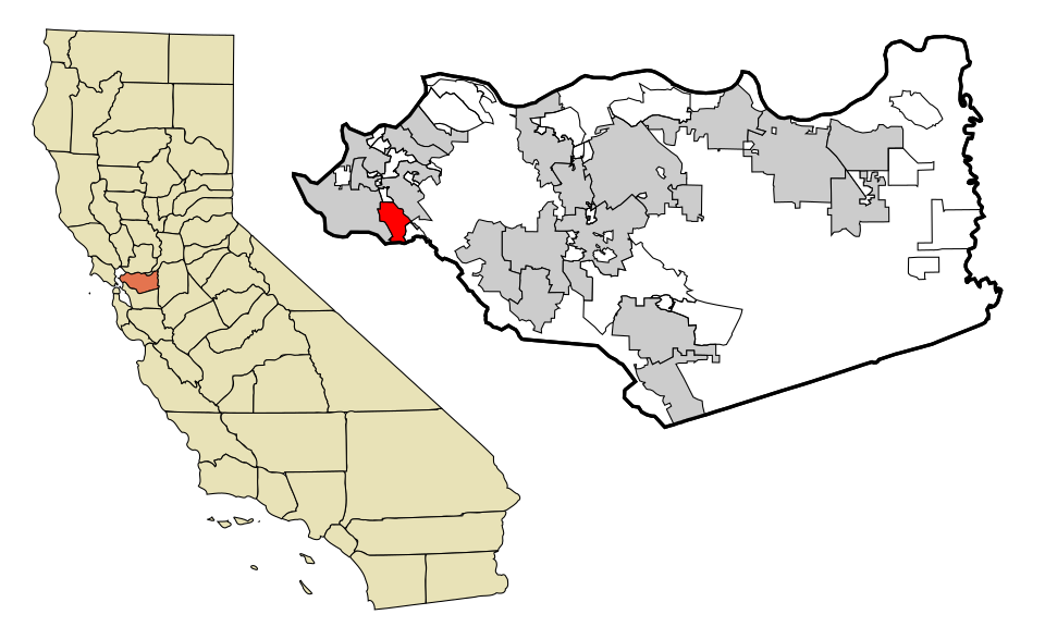 Locator map of El Cerrito