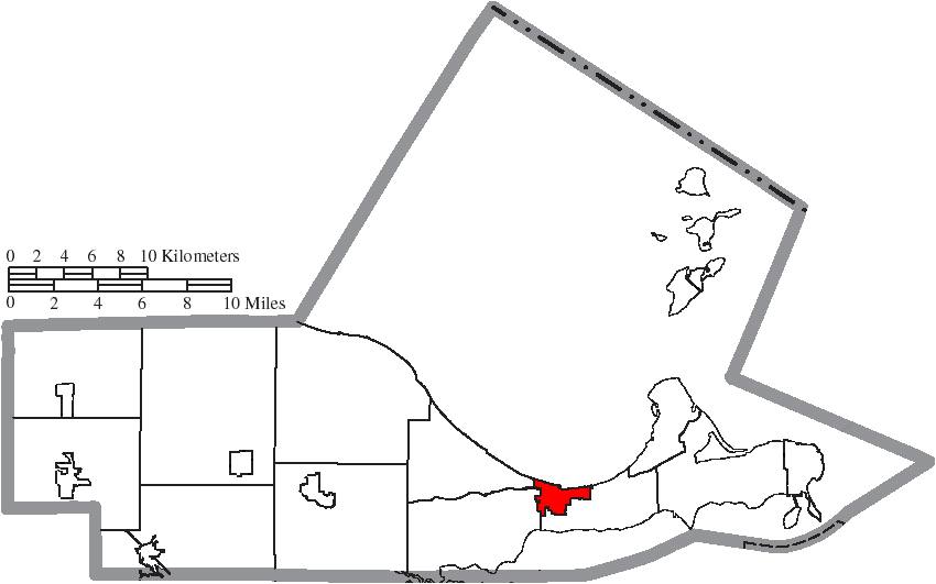 Locator map of Port Clinton