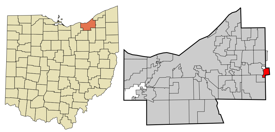 Locator map of Chagrin Falls