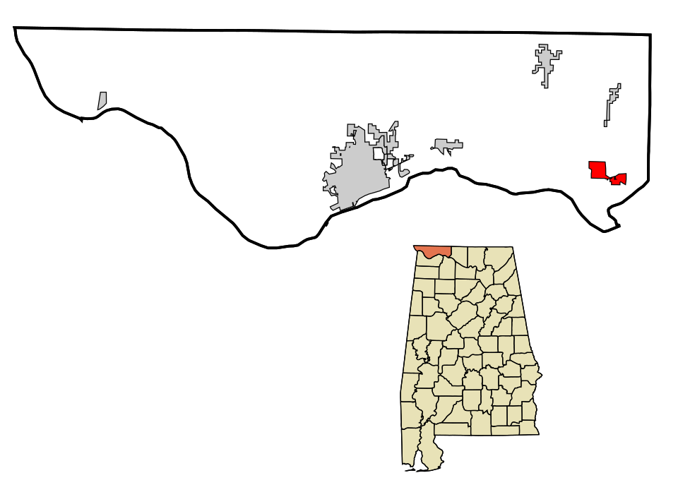 Locator map of Rogersville