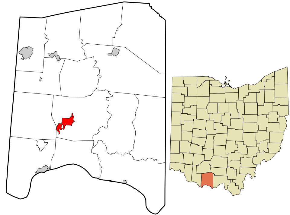 Locator map of West Union