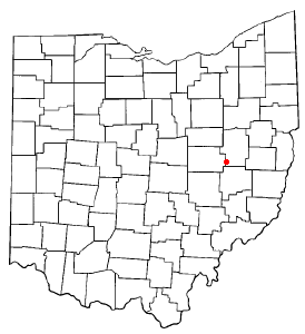 Locator map of Newcomerstown