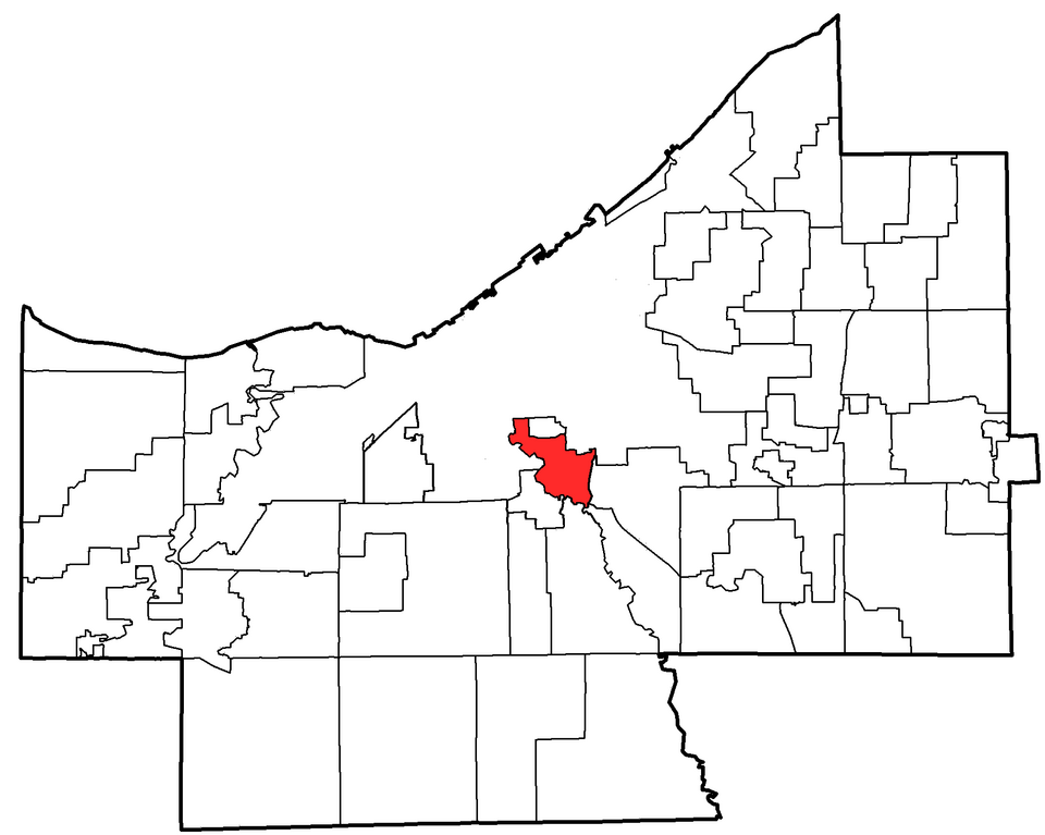 Locator map of Cuyahoga Heights