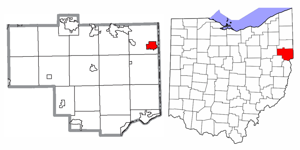 Map of East Palestine
