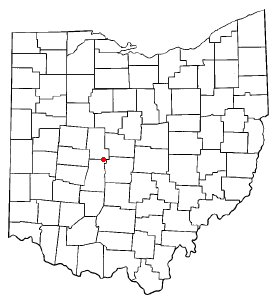 Locator map of Plain City