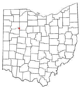 Locator map of Bluffton