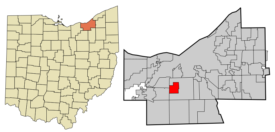 Locator map of Parma Heights