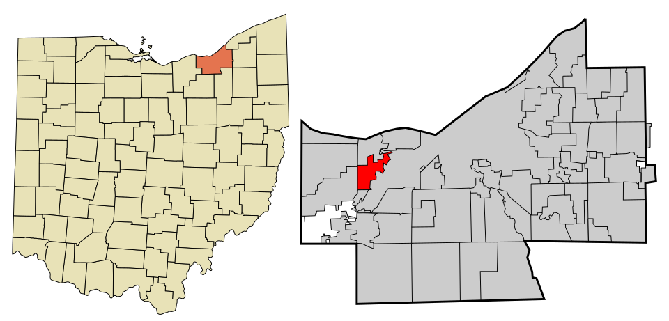 Locator map of Fairview Park