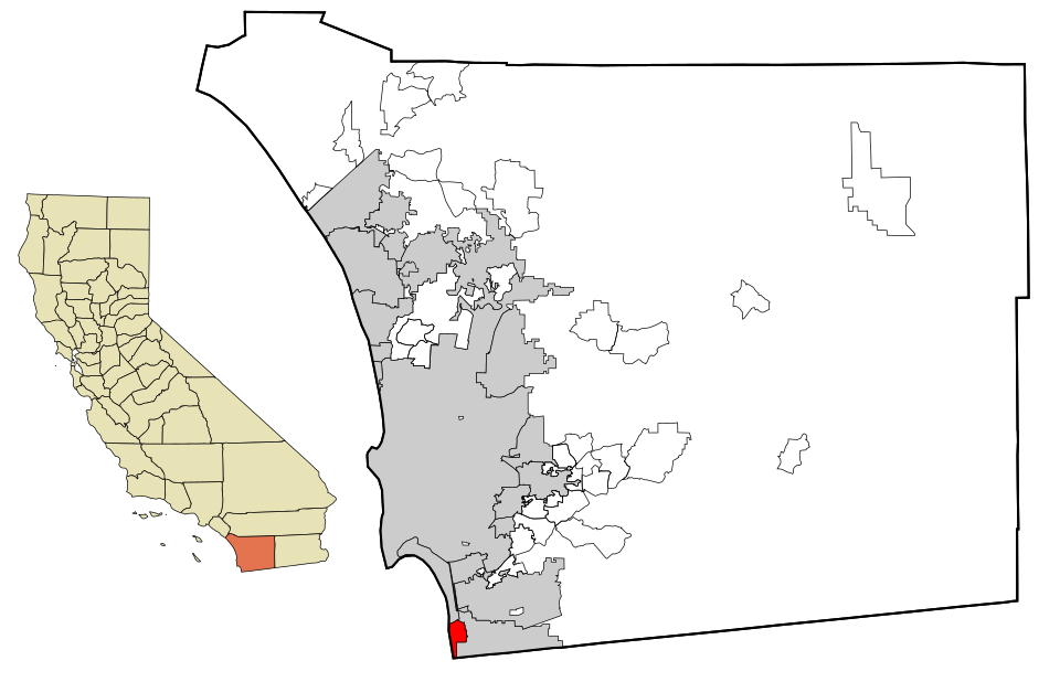 Locator map of Imperial Beach