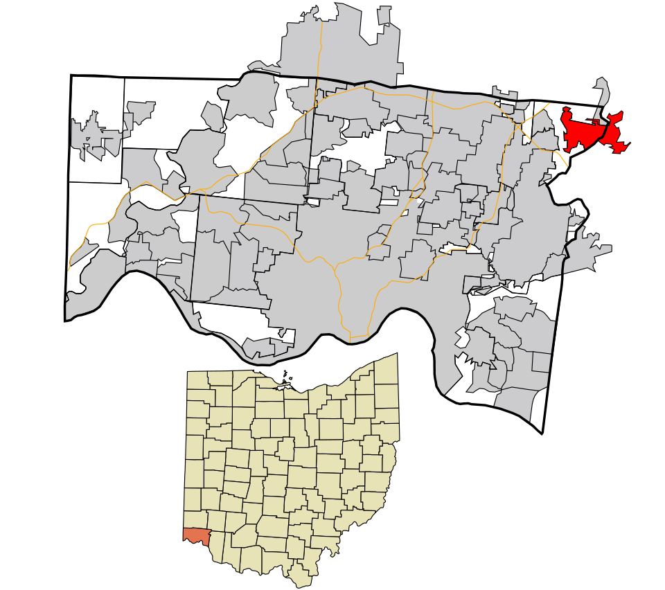 Locator map of Loveland