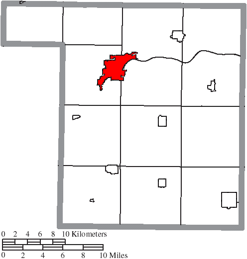 Locator map of Napoleon