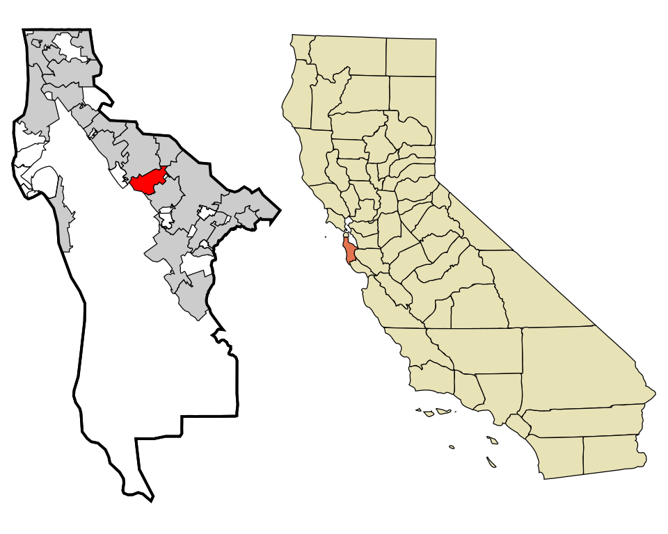 Locator map of Belmont